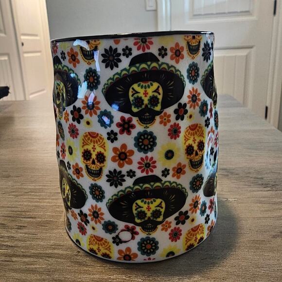 10 Strawberry Street Sugar Skull Day of the Dead Bella Coffee Mug Ceramic 14oz - Picture 3 of 8